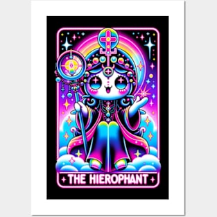 The Hierophant Tarot Card Kawaii Cute Pastel Goth Posters and Art